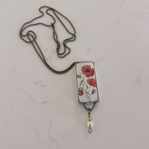 Hand Crafted Vintage Flower Necklace